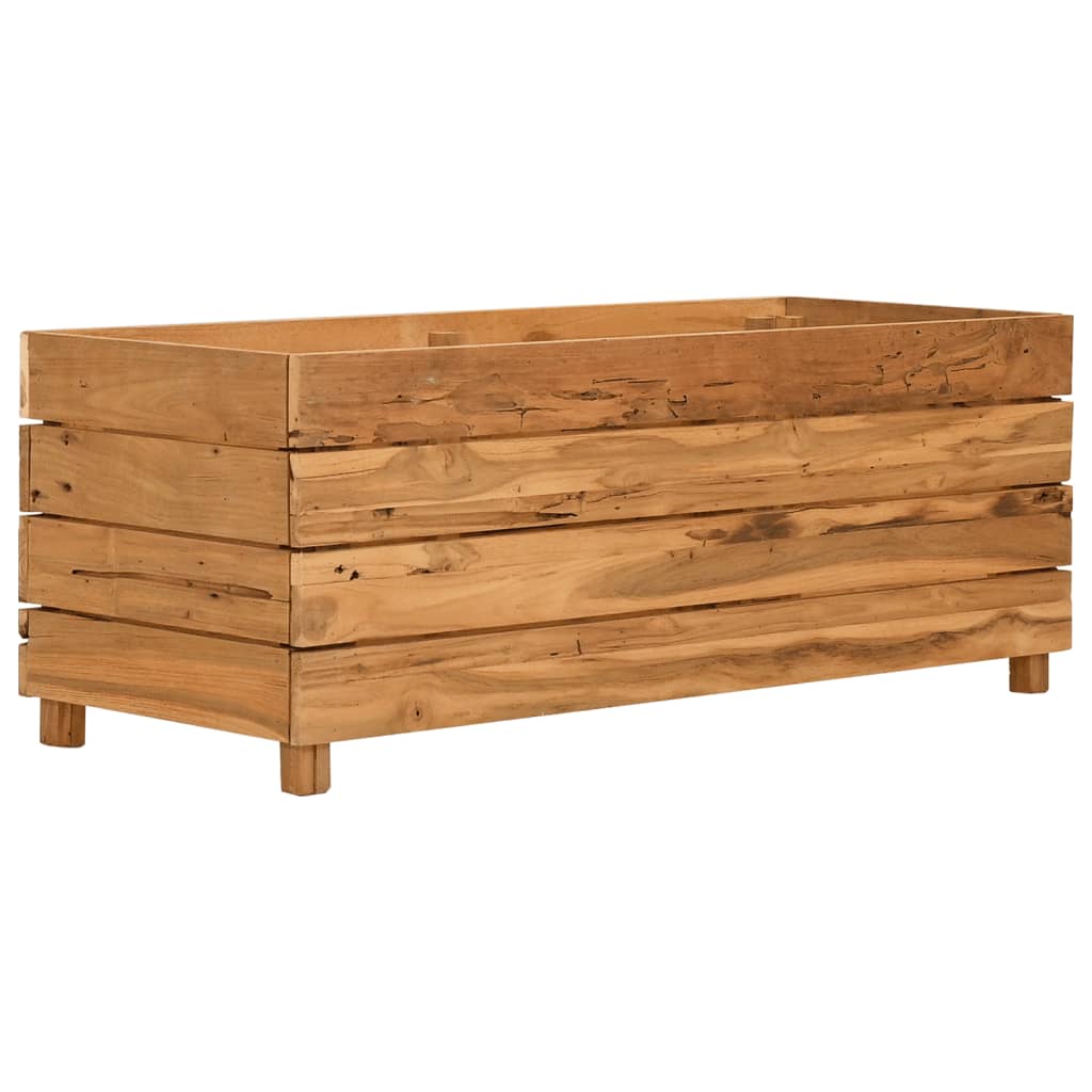 Vidaxl Planter Insert an 100x40x38 cm verwäerten Teak a Stol