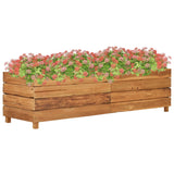 Vidaxl Planter Insert 150x40x38 cm genanvendt teak og stål