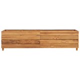 Vidaxl fioriera inserto 150x40x38 cm Teak riciclato e acciaio