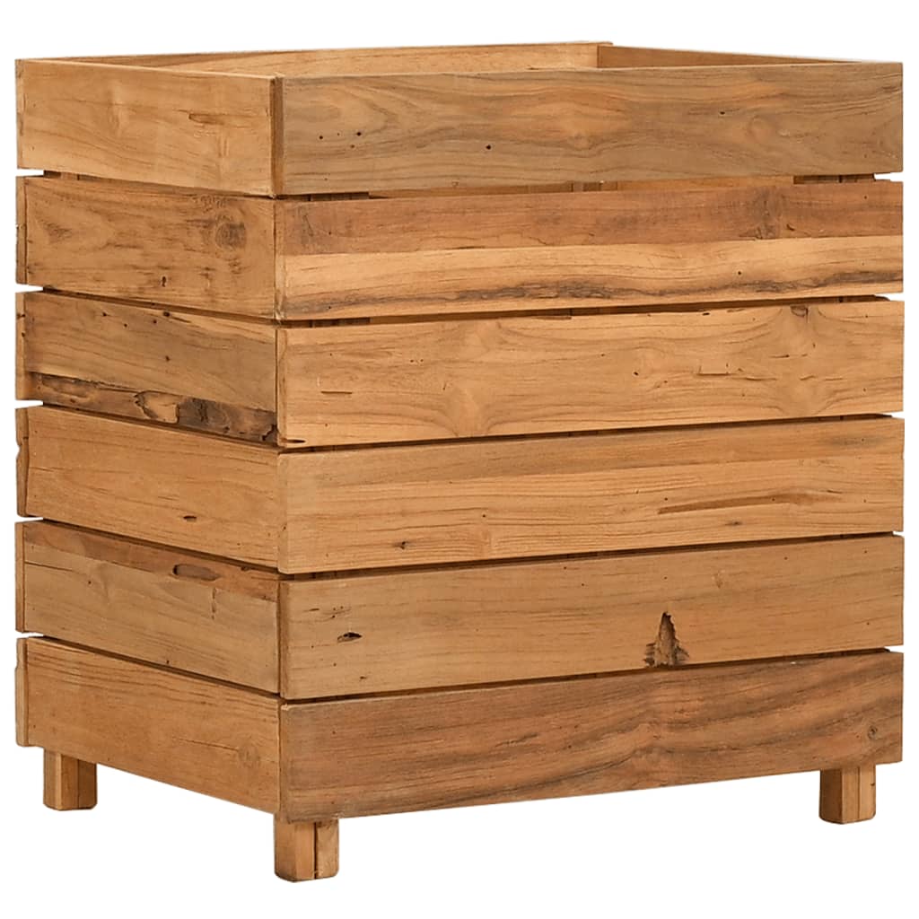 Vidaxl Planter je dvignil 50x40x55 cm reciklirani tikovini in jeklo