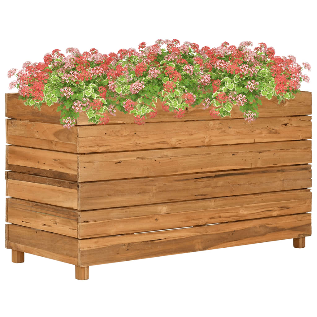 Vidaxl Planter Indsæt 100x40x38 cm genanvendt teak og stål