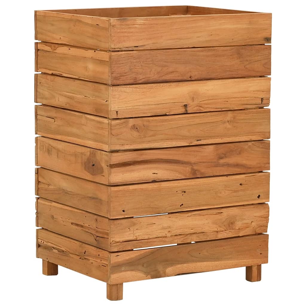 VIDAXL -Pflanzer erhoben 50 x 40 x 72 cm recyceltes Teak und Stahl