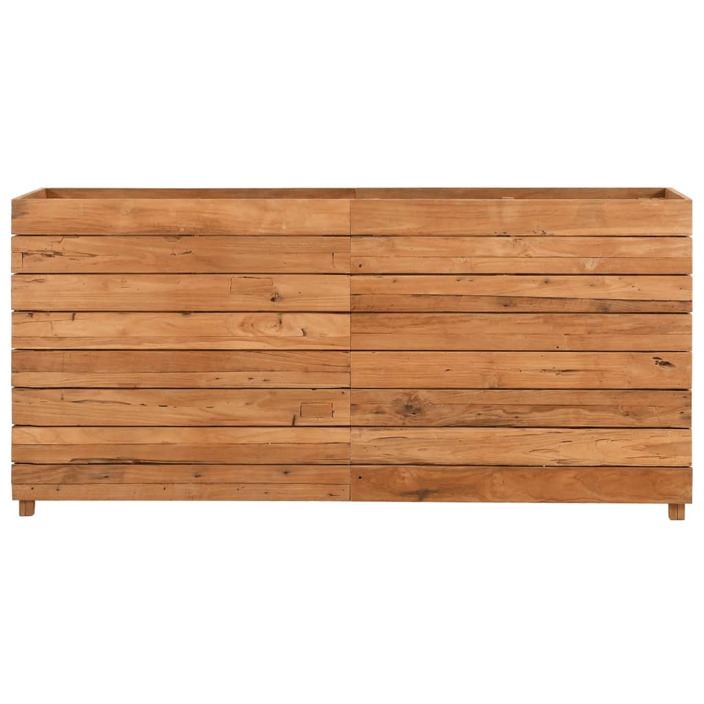 Vidaxl fioriera inserto 150x40x72 cm in teak riciclato e acciaio