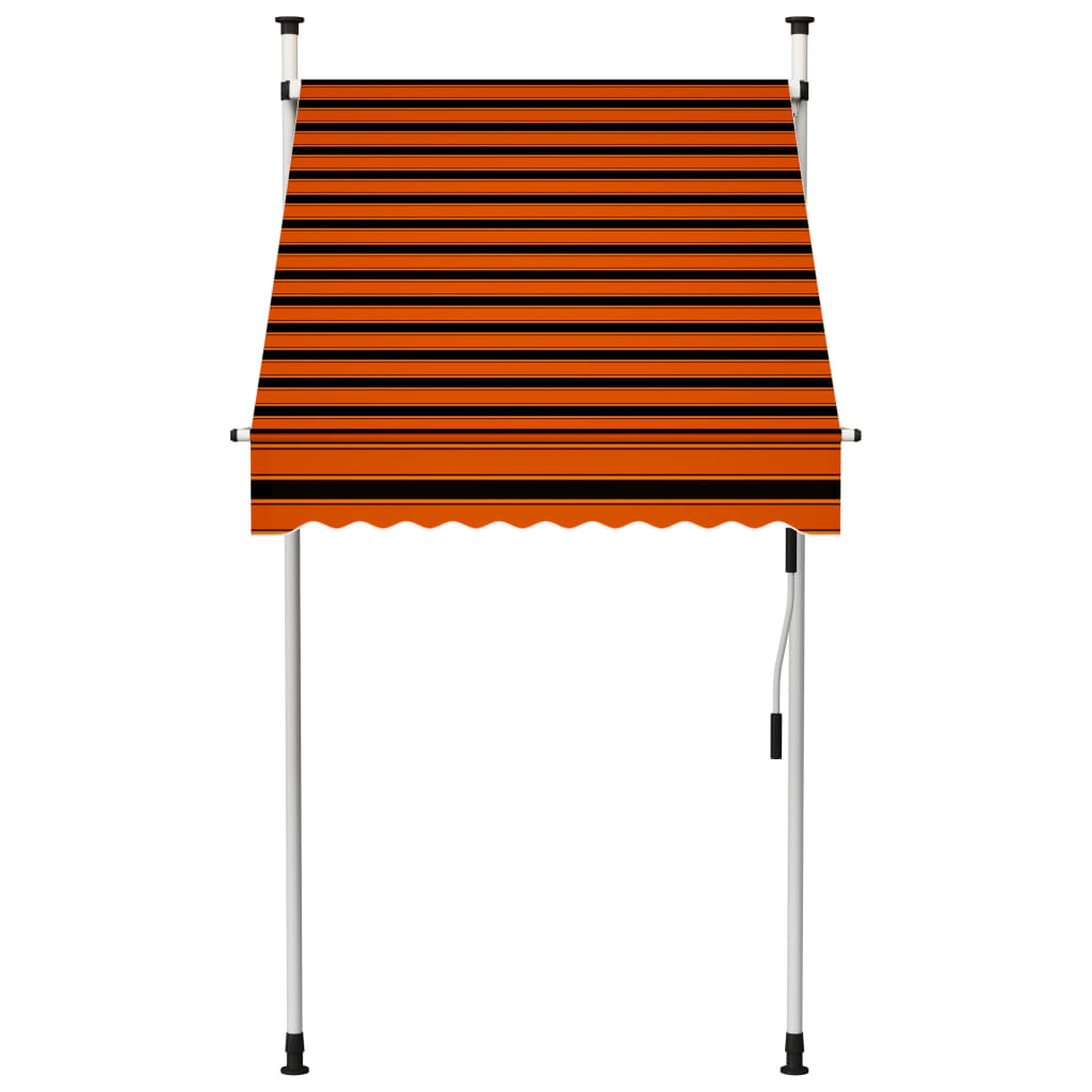 Vidaxl luifel extensible manuellement 100 cm orange et brun