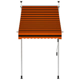 Vidaxl Luifel manuell ausziehbar 100 cm Orange und Braun