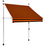 Vidaxl Luifel erstreckt sich manuell 150 cm orange und braun