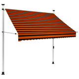 Vidaxl Luifel erstreckt sich manuell 200 cm orange und braun