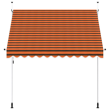 Vidaxl luifel handmatig uittrekbaar 250 cm oranje en bruin