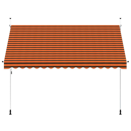 Vidaxl luifel handmatig uittrekbaar 350 cm oranje en bruin