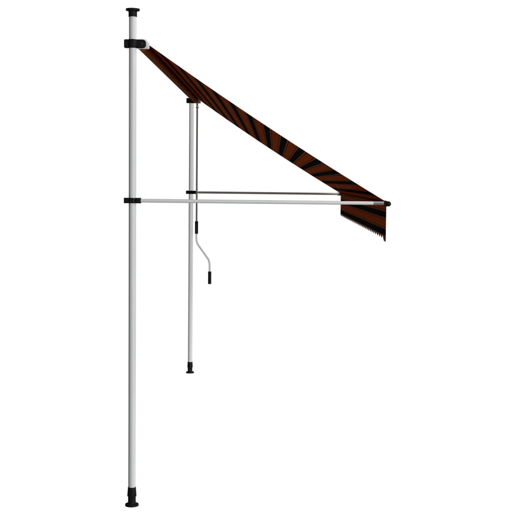 Vidaxl Luifel manually extendable 350 cm orange and brown