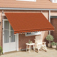 Vidaxl luifel handmatig uittrekbaar 350 cm oranje en bruin