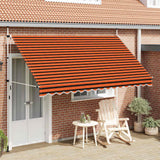 Vidaxl luifel handmatig uittrekbaar 350 cm oranje en bruin