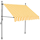 Vidaxl Luifel extensible manuellement avec LED 150 cm blanc et orange