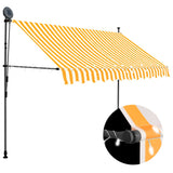 Vidaxl Luifel extensible manuellement avec LED 250 cm blanc et orange