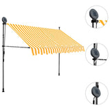 Vidaxl Luifel extensible manuellement avec LED 300 cm blanc et orange