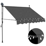 Vidaxl Luifel manually extendable with LED 150 cm anthracite -colored