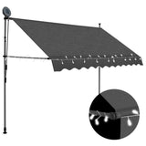 Vidaxl Luifel extensible manuellement avec un LED 250 cm anthracite -colored