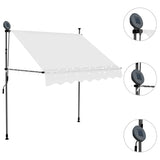 VidaXL Luifel manually extendable with LED 100 cm cream colored