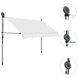 Vidaxl Luifel manually extendable with LED 250 cm cream -colored