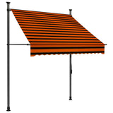 Vidaxl Luifel manually extendable with LED 150 cm orange and brown