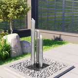 Vidaxl Garden Fountain 48x34x88 cm Srebrna stal nierdzewna