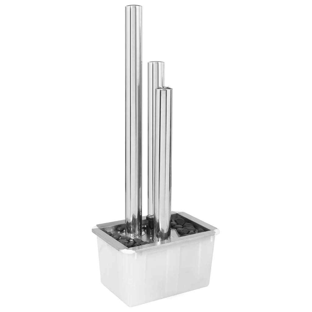 Vidaxl Garden fountain 48x34x123 cm Stainless steel silver colored