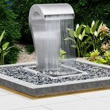 Vidaxl Garden Waterfall 52.4x34.2x82 cm rustfrit stål sølvfarvet