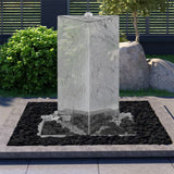 Vidaxl Garden Fountain med pump triangel 76 cm rostfritt stål