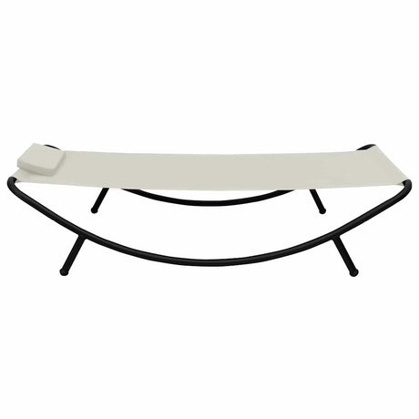 Vidaxl tuinbed 200x90 cm staal crème