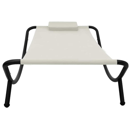 Vidaxl tuinbed 200x90 cm staal crème