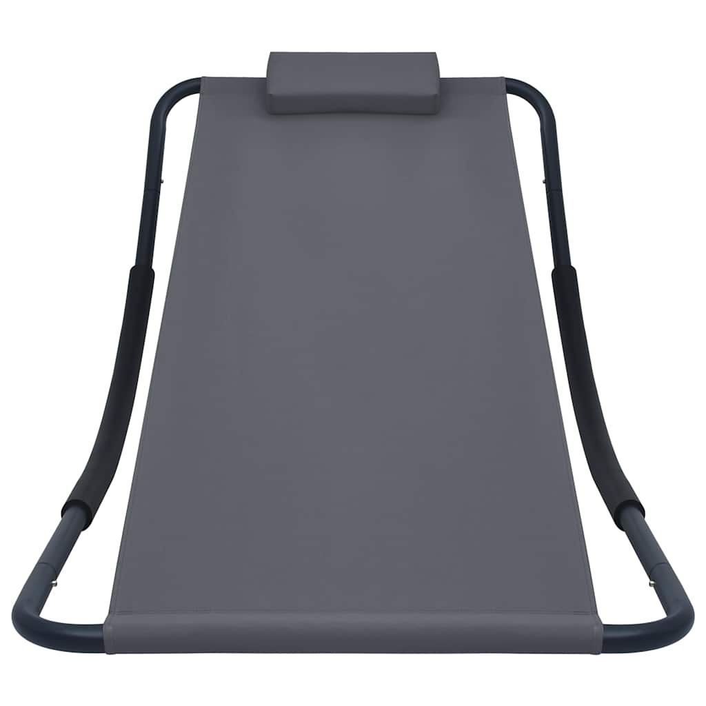 Vidaxl tuinbed 200x90 cm staal grijs