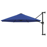 Vidaxl Wall Parasol z metalowym słupem 300 cm niebieskim