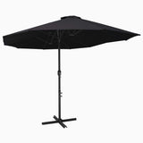 Vidaxl Parasol z aluminijastim drogom 460x270 cm črna