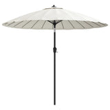 Vidaxl -parasol med aluminiumstang 270 cm sandhvit