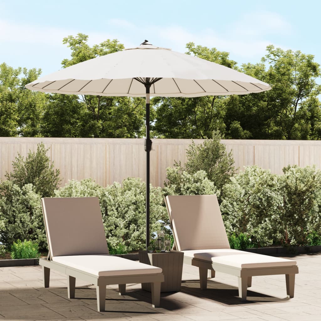 Vidaxl Parasol with aluminum pole 270 cm sandy white