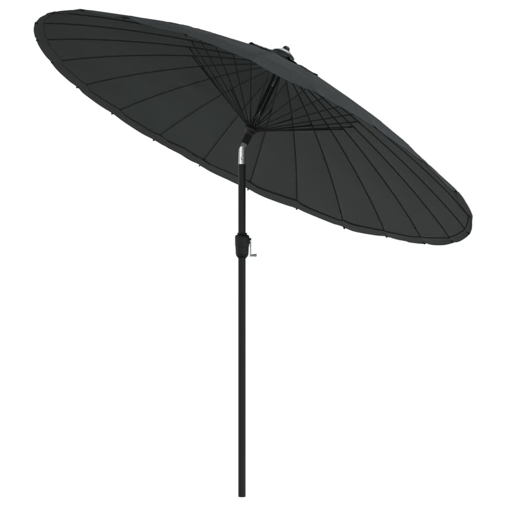 Vidaxl Parasol z biegunem aluminiowym 270 cm antracytów