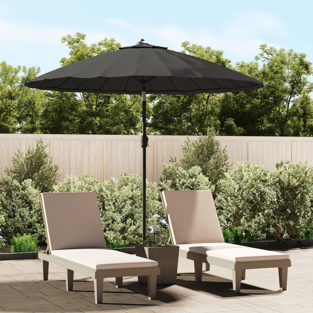 Parasol Vidaxl con polo de aluminio 270 cm antracita