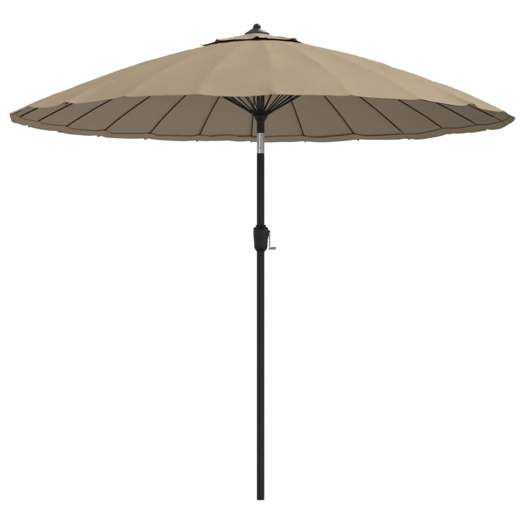 Vidaxl -parasol med aluminiumstang 270 cm taupe