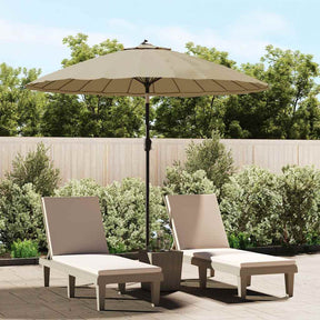 Vidaxl parasol met aluminium paal 250 cm taupe