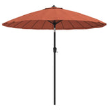 Vidaxl -parasol med aluminiumstang 270 cm terracotta -farvet