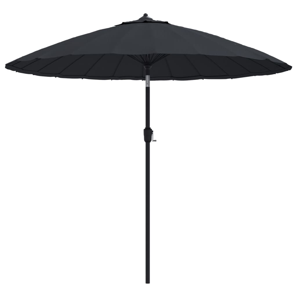 Parasol vidaxl avec poteau en aluminium 270 cm noir