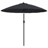 Vidaxl parasol met aluminium paal 270 cm zwart