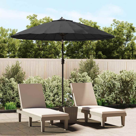 Vidaxl parasol met aluminium paal 270 cm zwart
