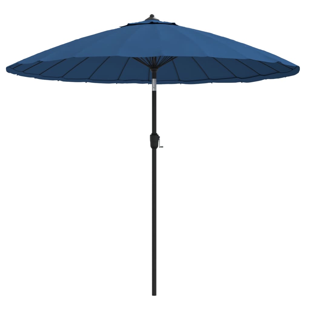 Vidaxl Parasol z aluminijastim polom 270 cm azure modra