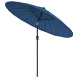 Vidaxl Parasol con polo in alluminio 270 cm blu azzurro