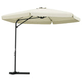 Vidaxl -parasol med stålstang 300 cm sandhvit