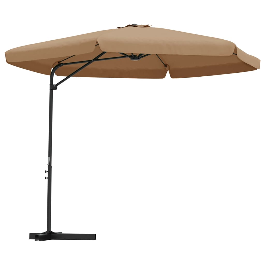 Vidaxl Parasol con polo de acero 300 cm Taupe