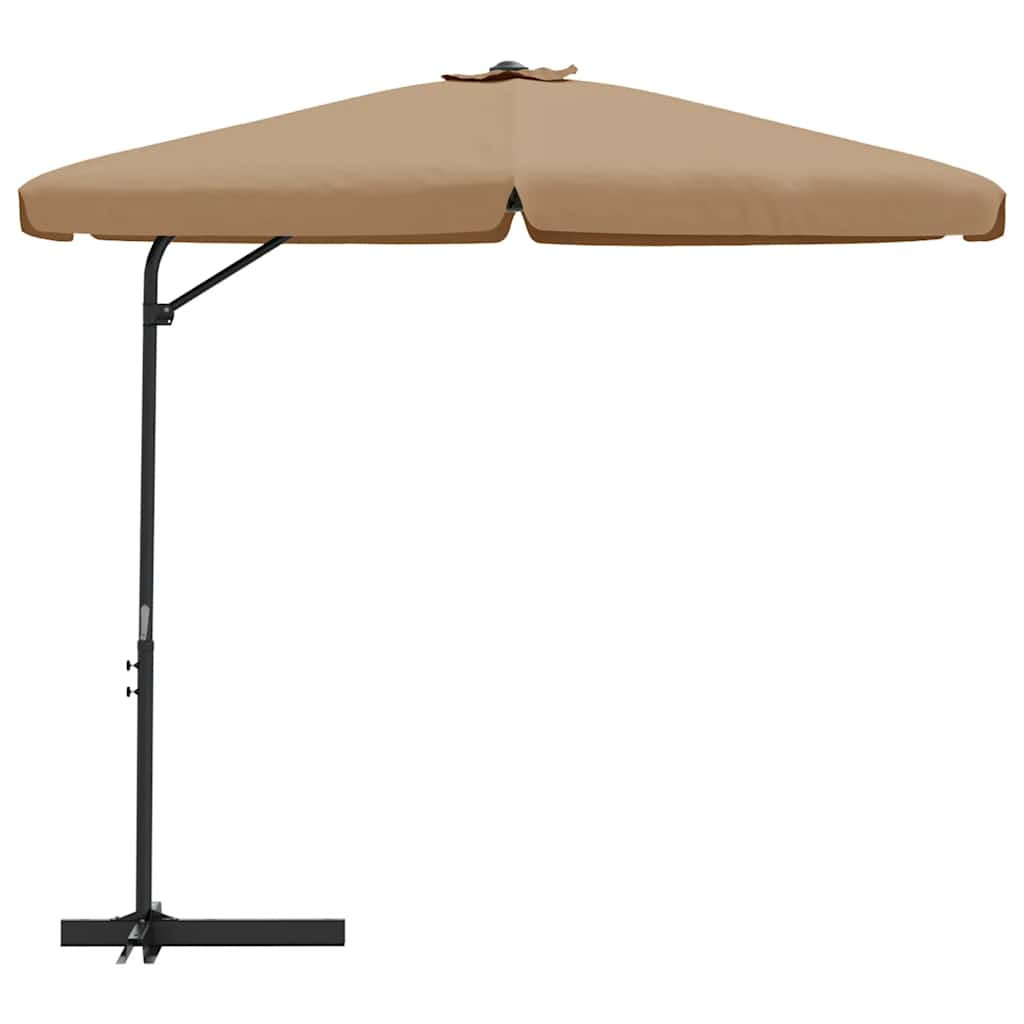 Vidaxl Parasol med stålstång 300 cm taupe