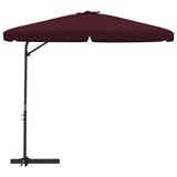 Vidaxl -Parasol mit Stahlpol 300 cm Bordeaux Rot