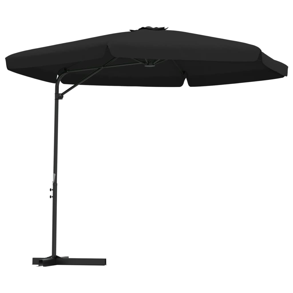 Vidaxl -parasol med stålstång 300 cm svart